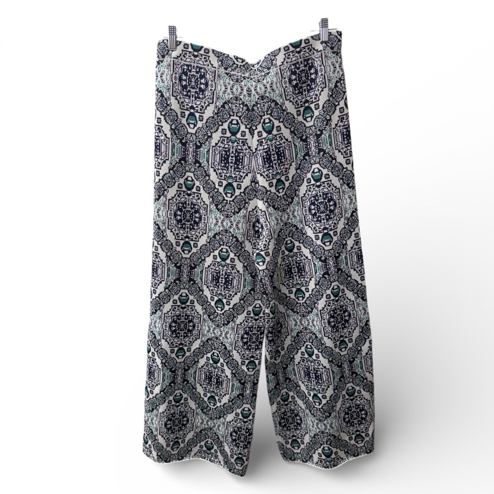 FREE PEOPLE Boho High-Rise Wide Leg Medallion Print Palazzo Pants